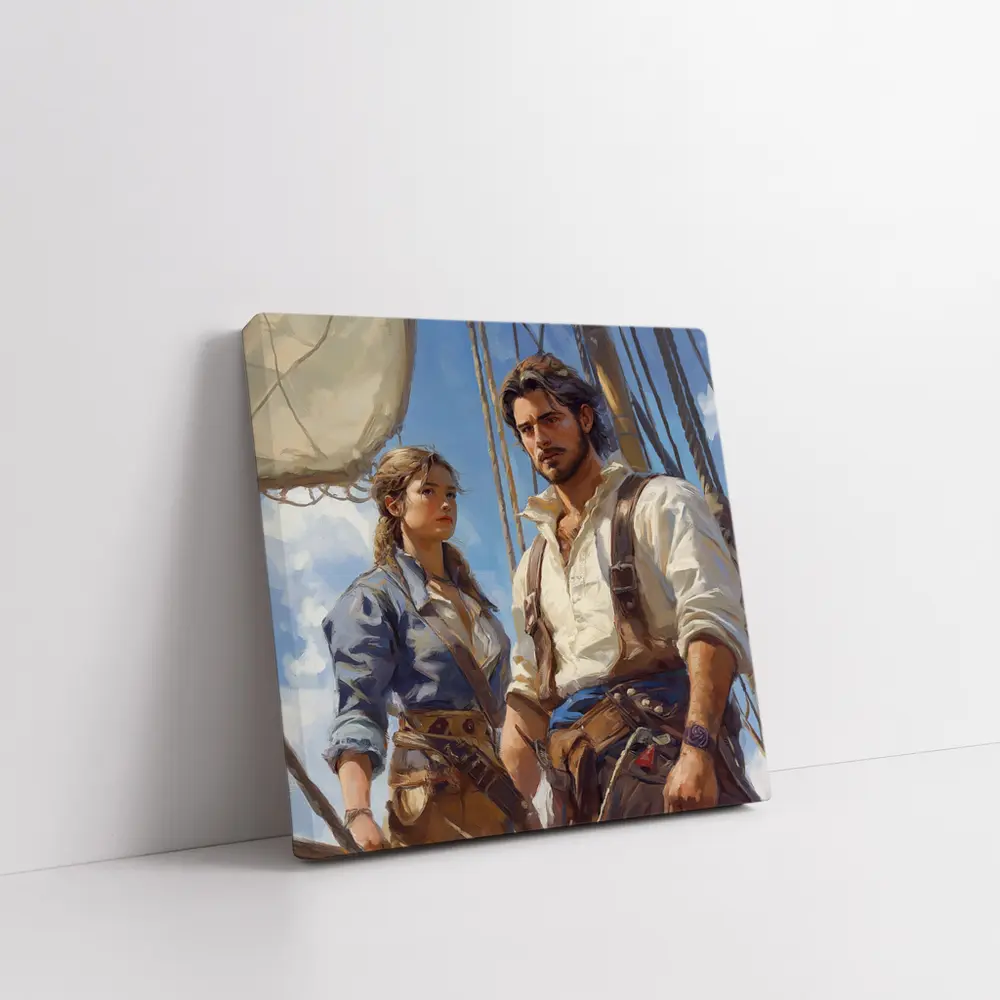 Pirates On Ship Oil Painting Art – Wall Art