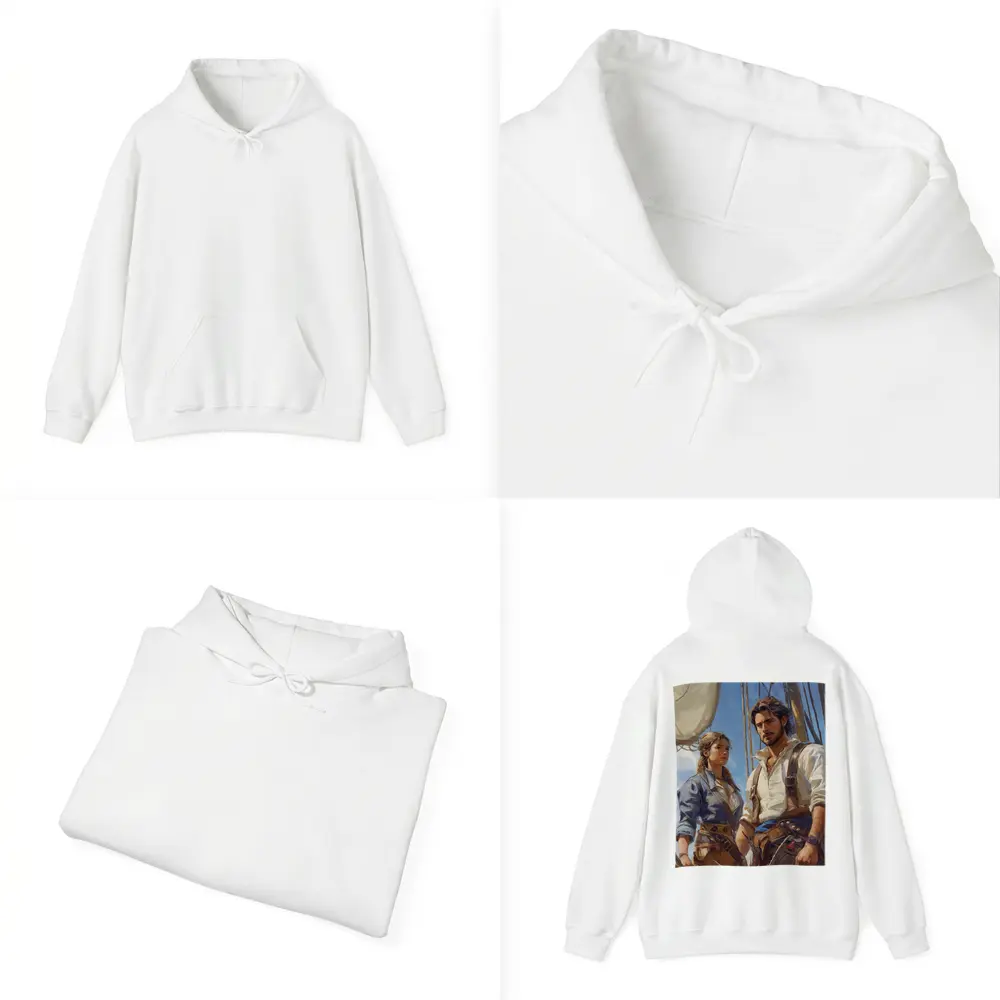Pirates On Ship Oil Painting Art – Hoodies