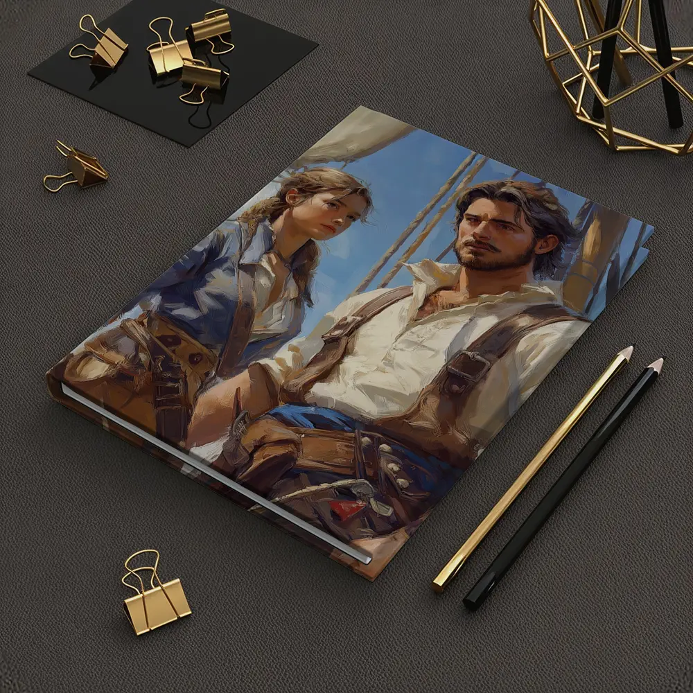 Pirates On Ship Oil Painting Art – Notebooks