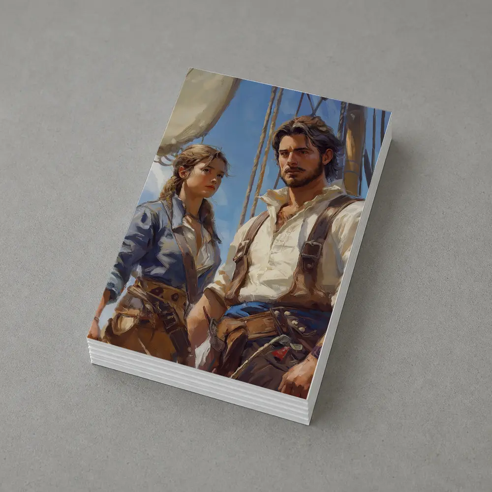 Pirates On Ship Oil Painting Art – Postcards