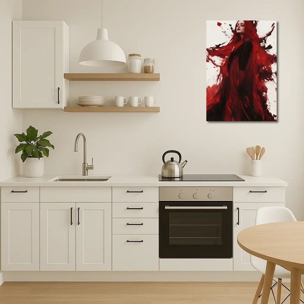 Red Haired Woman Dark Fantasy Art – Wall Art