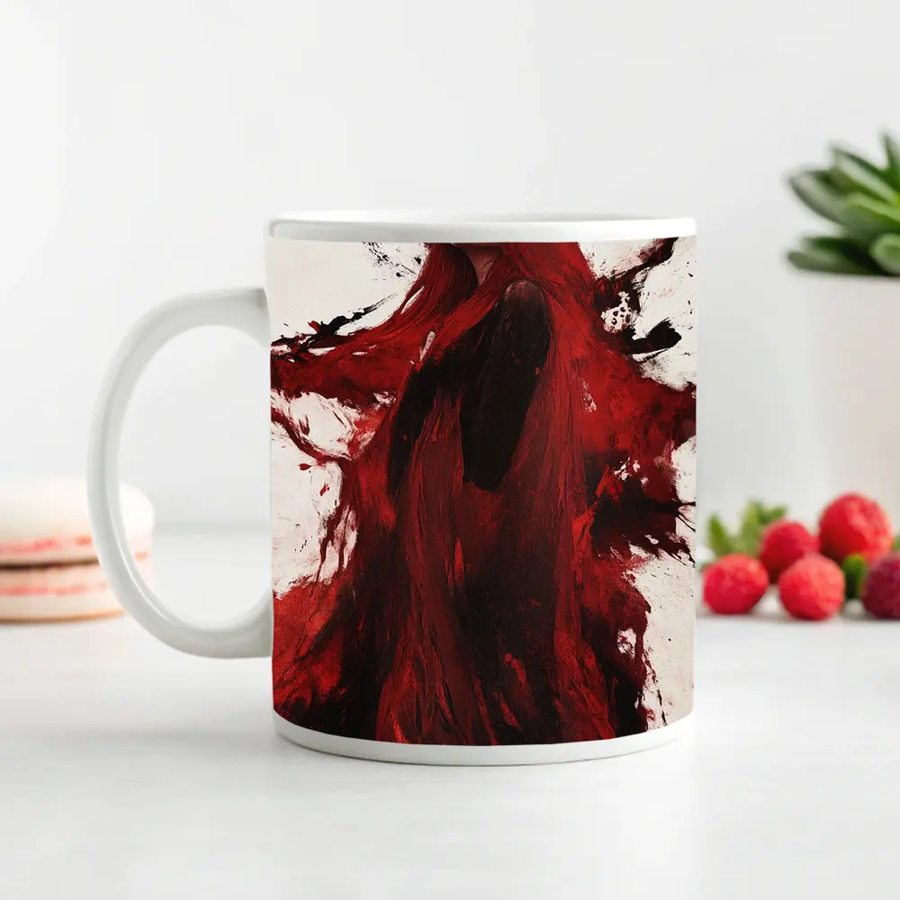 Red Haired Woman Dark Fantasy Art – Mugs