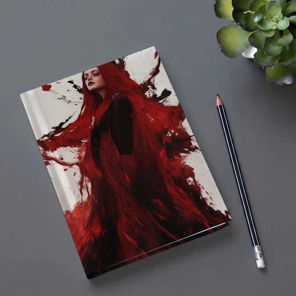 Red Haired Woman Dark Fantasy Art – Notebooks