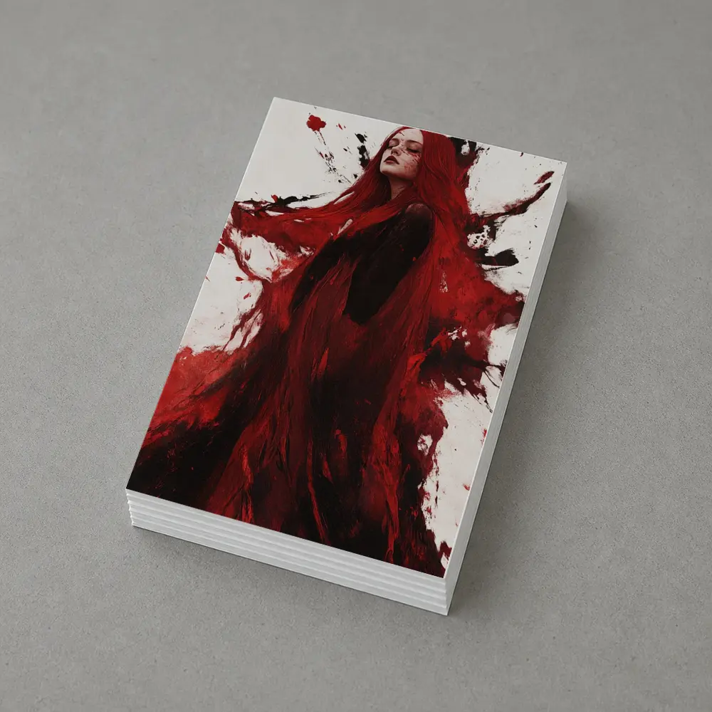 Red Haired Woman Dark Fantasy Art – Postcards