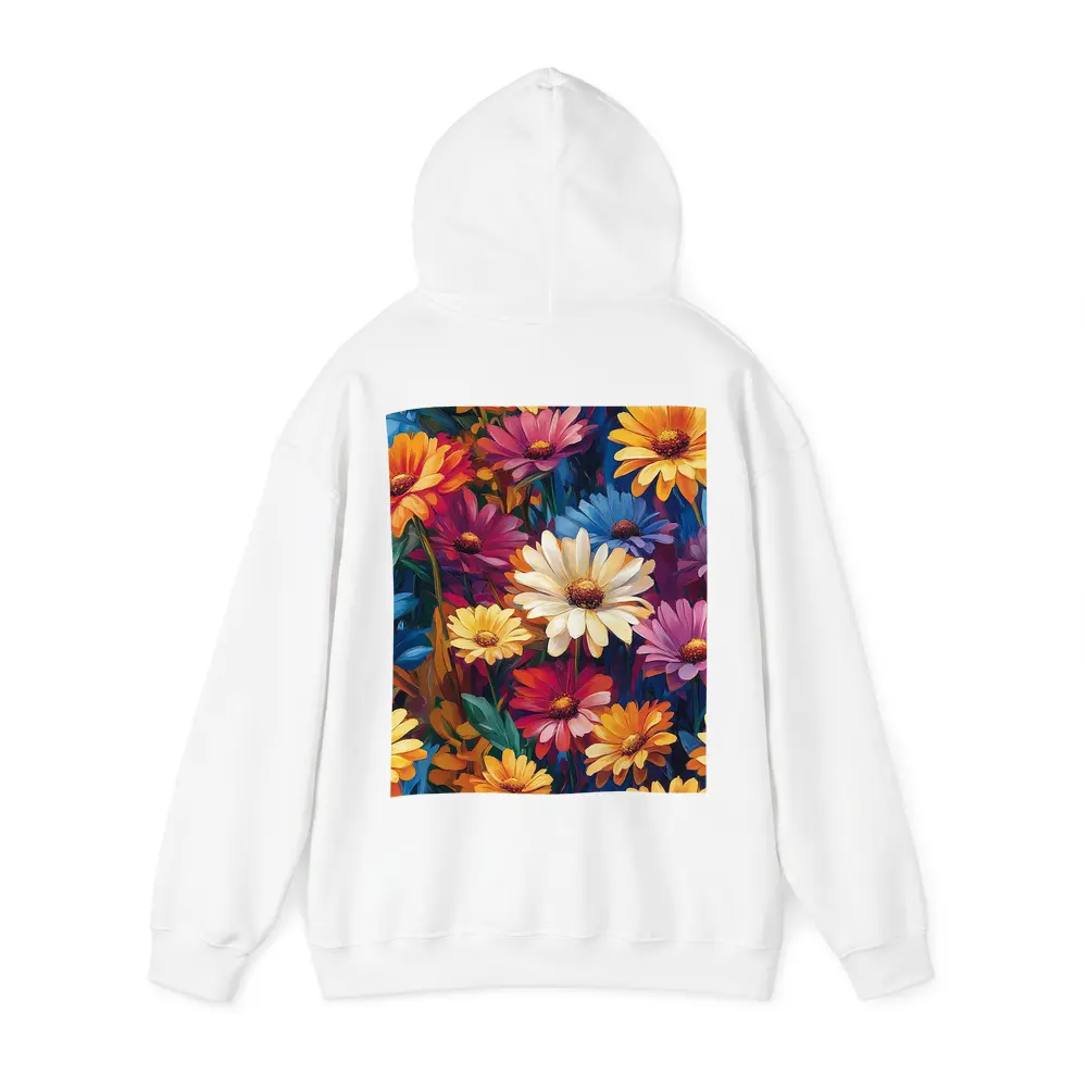Colorful Daisy Flowers Oil Painting Art – Hoodies