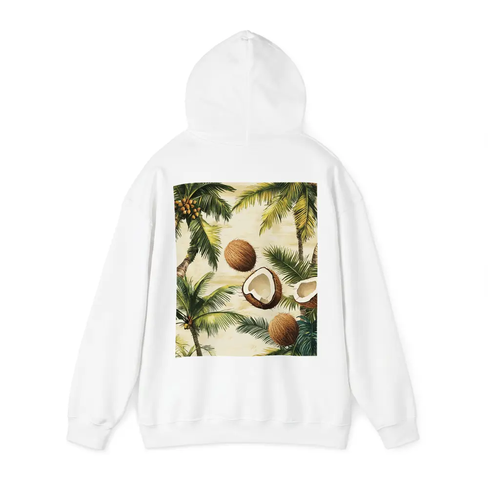 Tropical Coconut Palm Trees Botanical Illustration – Hoodies