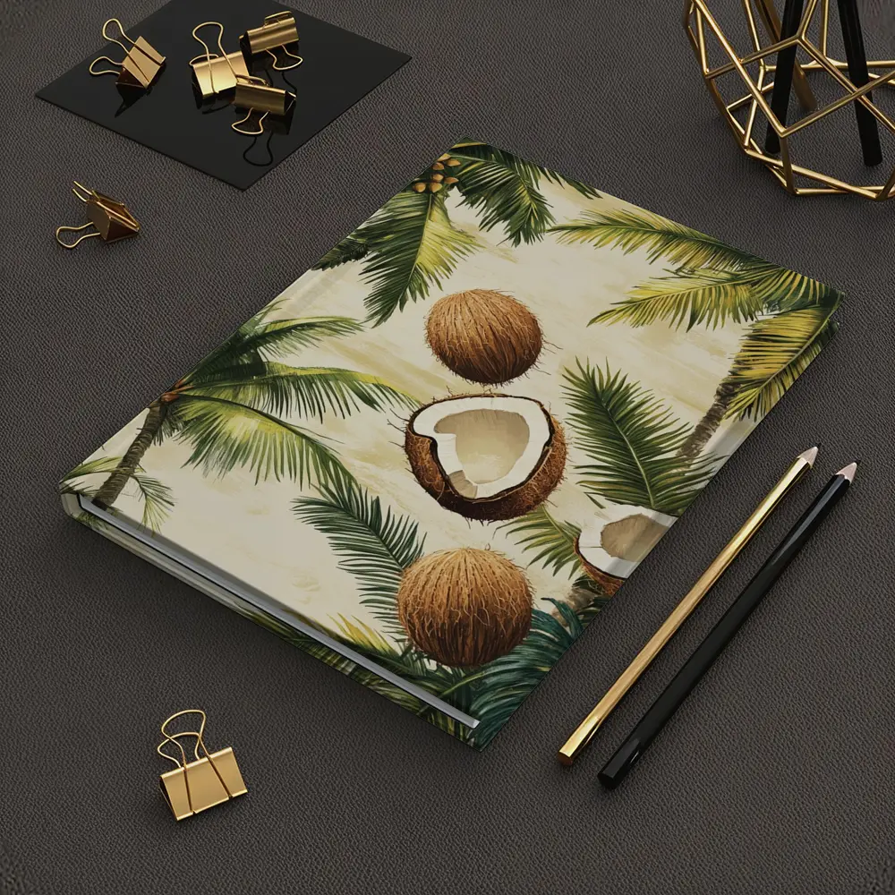 Tropical Coconut Palm Trees Botanical Illustration – Notebooks