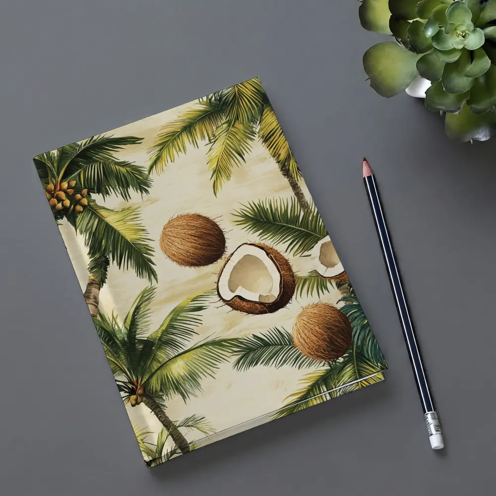 Tropical Coconut Palm Trees Botanical Illustration – Notebooks