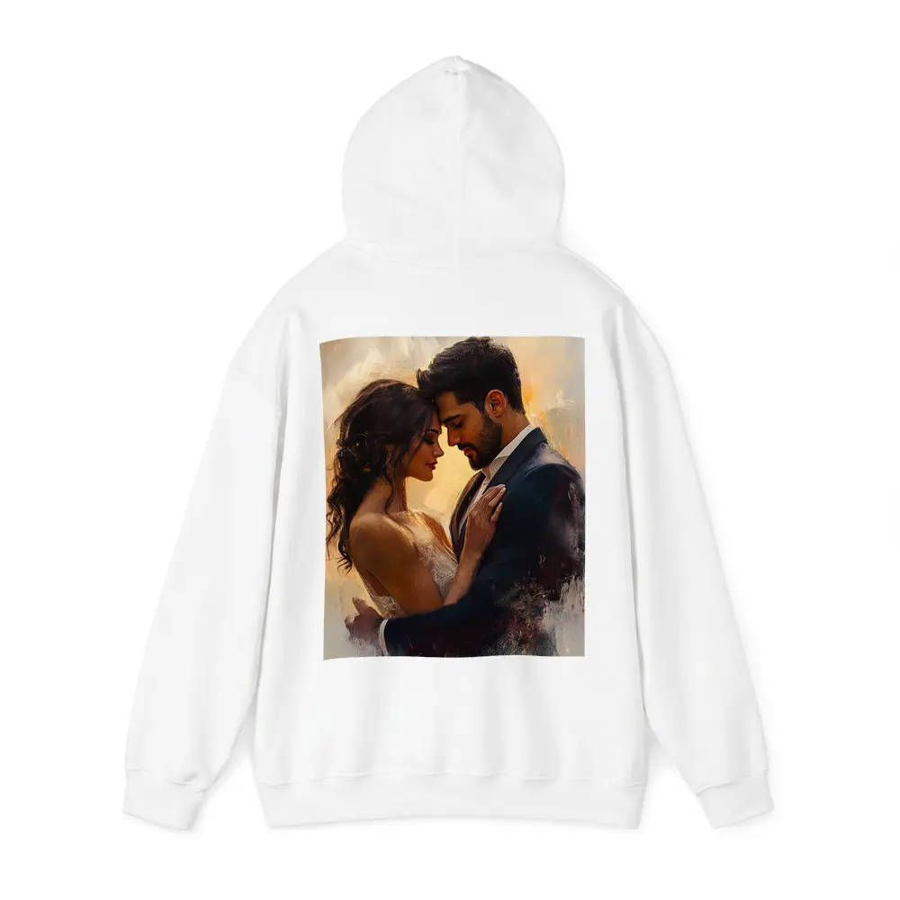 Romantic Couple Embrace Oil Painting Art – Hoodies