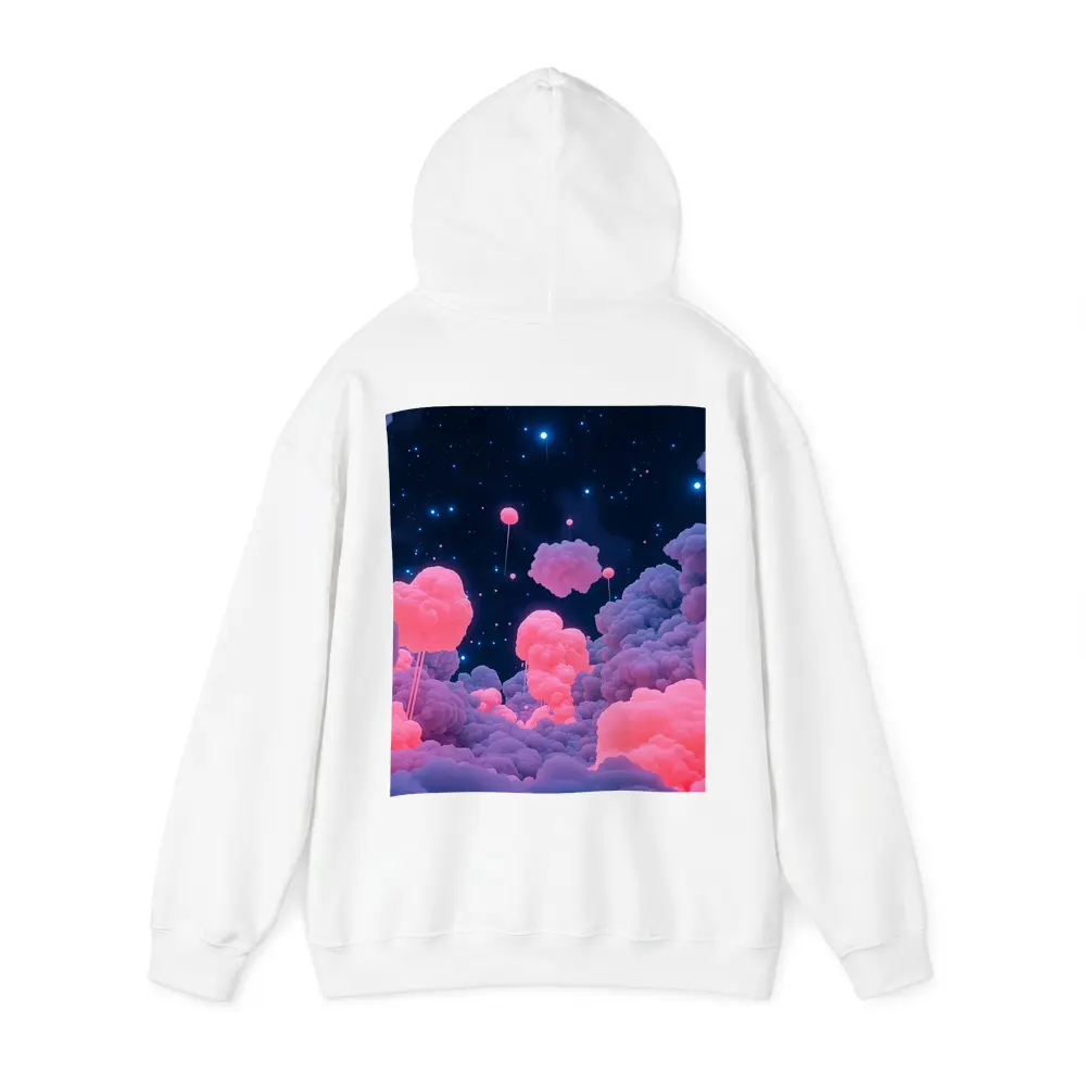 Pink Glowing Clouds Starry Night Sky – Hoodies