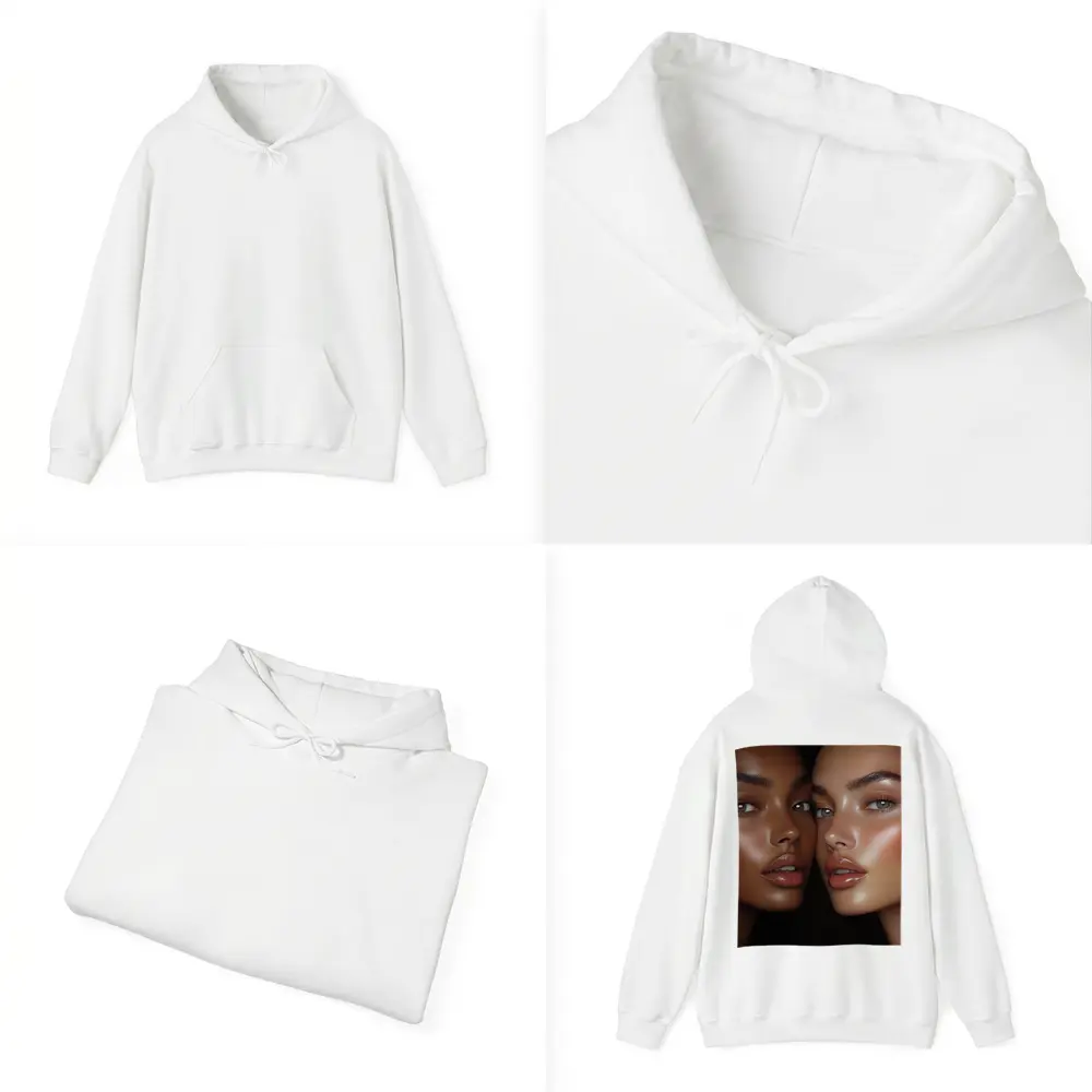 Two Women Close Up Beauty Portrait – Hoodies