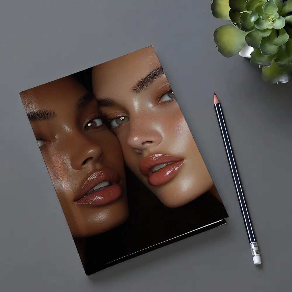 Two Women Close Up Beauty Portrait – Notebooks