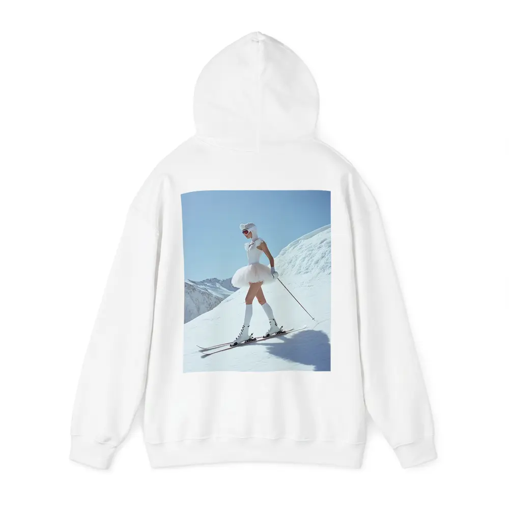 Ballet Skier Woman on Snowy Mountain – Hoodies