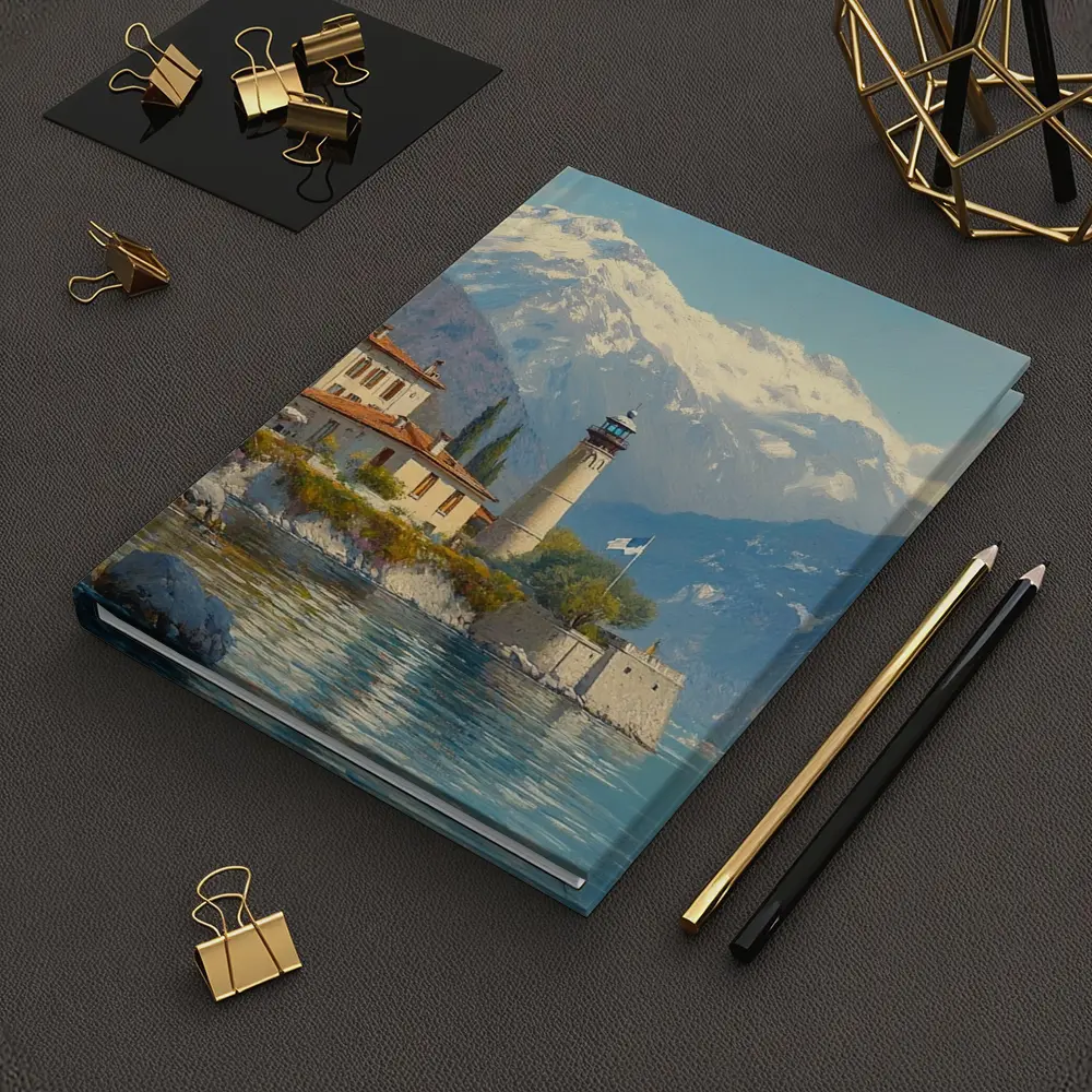 Italian Lake Villa Lighthouse Alpine Mountains – Notebooks