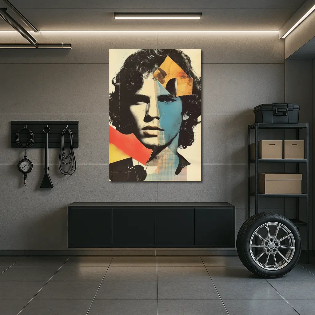 Young Man Pop Art Collage Portrait – Wall Art