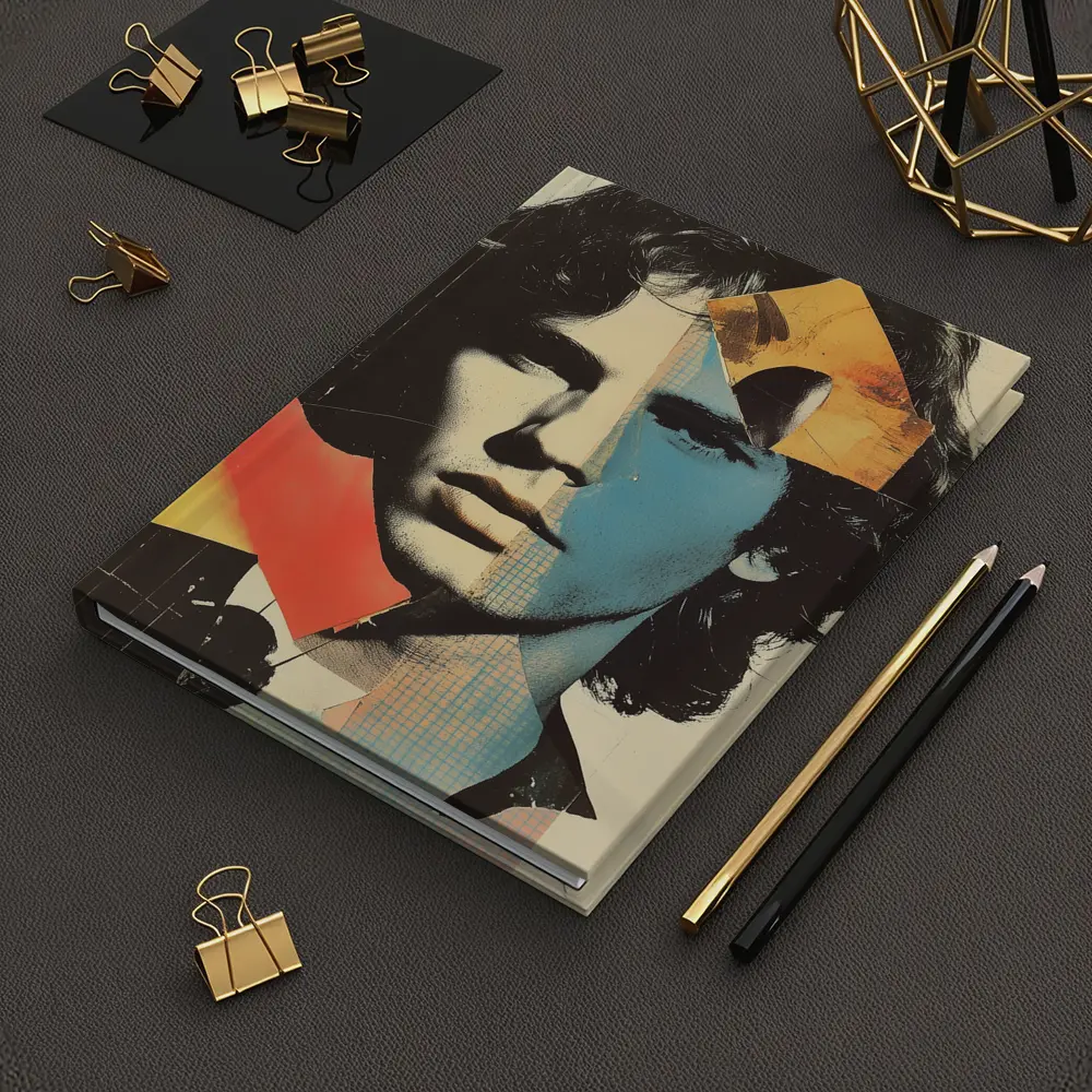 Young Man Pop Art Collage Portrait – Notebooks