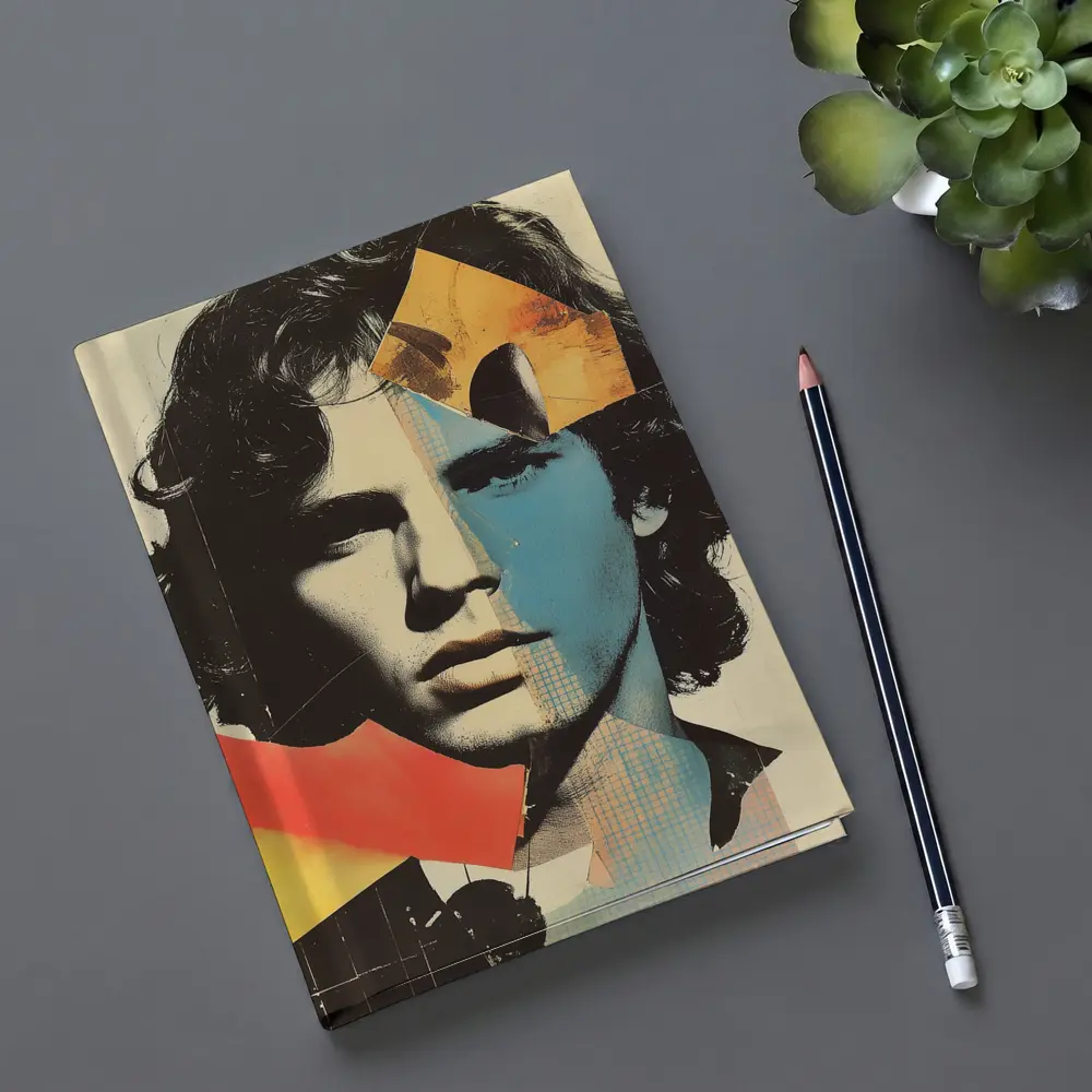 Young Man Pop Art Collage Portrait – Notebooks