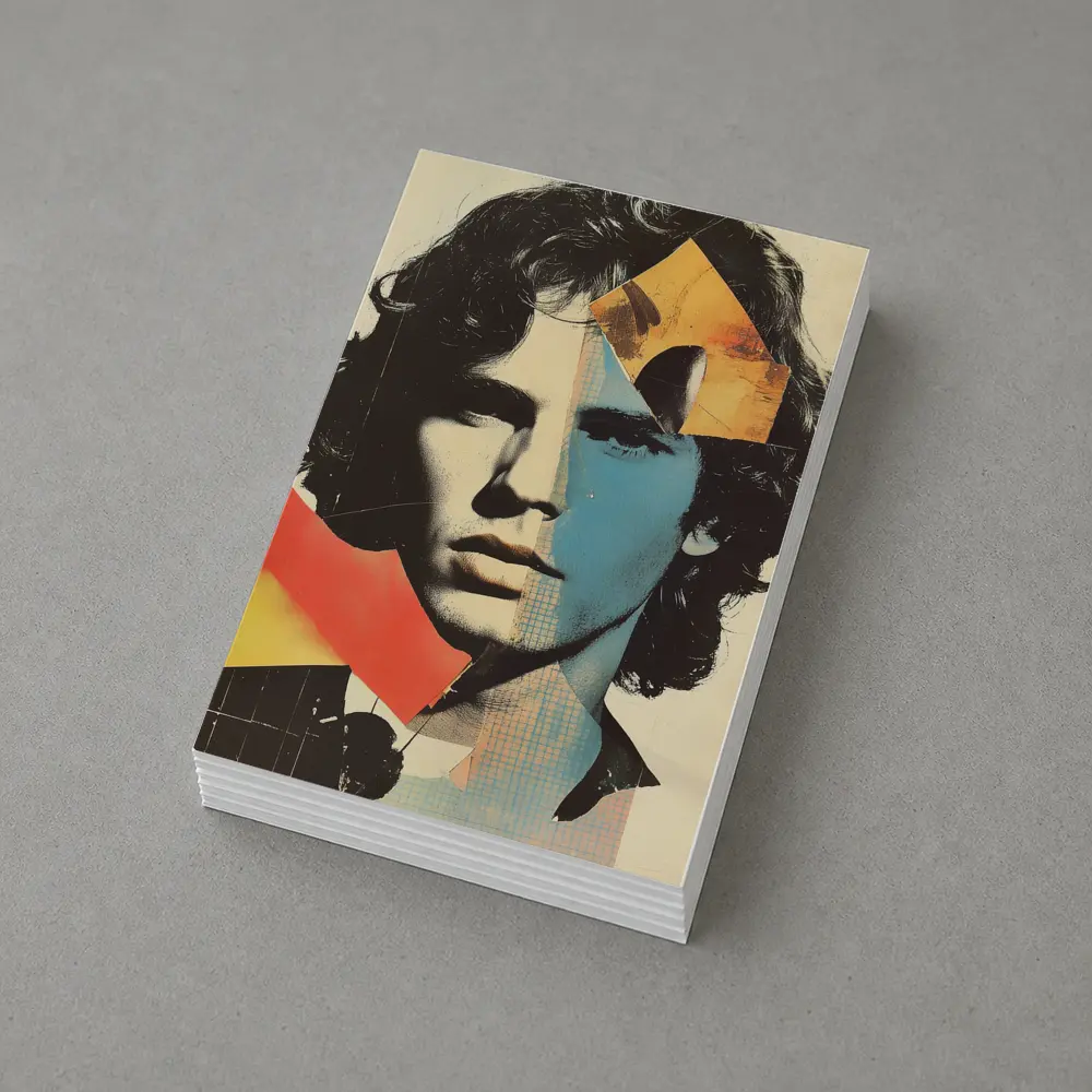 Young Man Pop Art Collage Portrait – Postcards