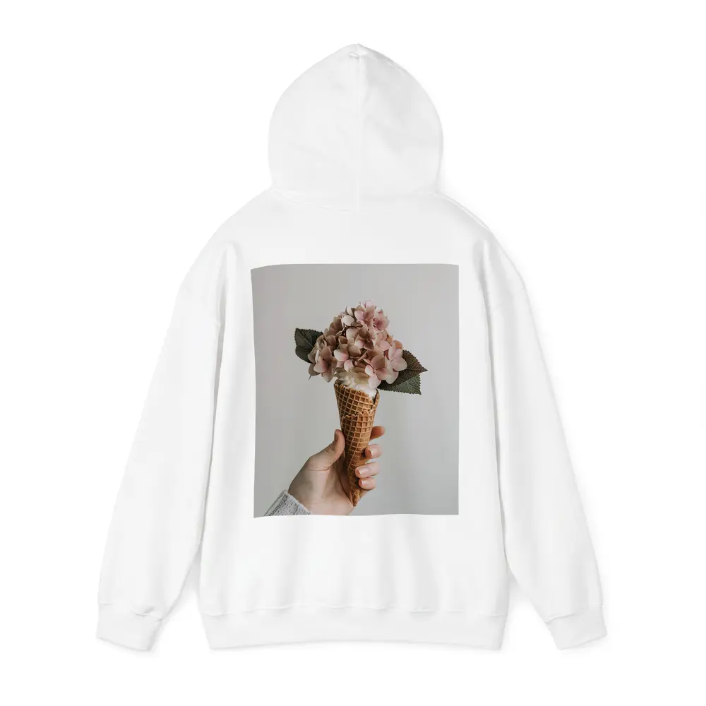 Hydrangea Flowers in Waffle Cone Hand – Hoodies
