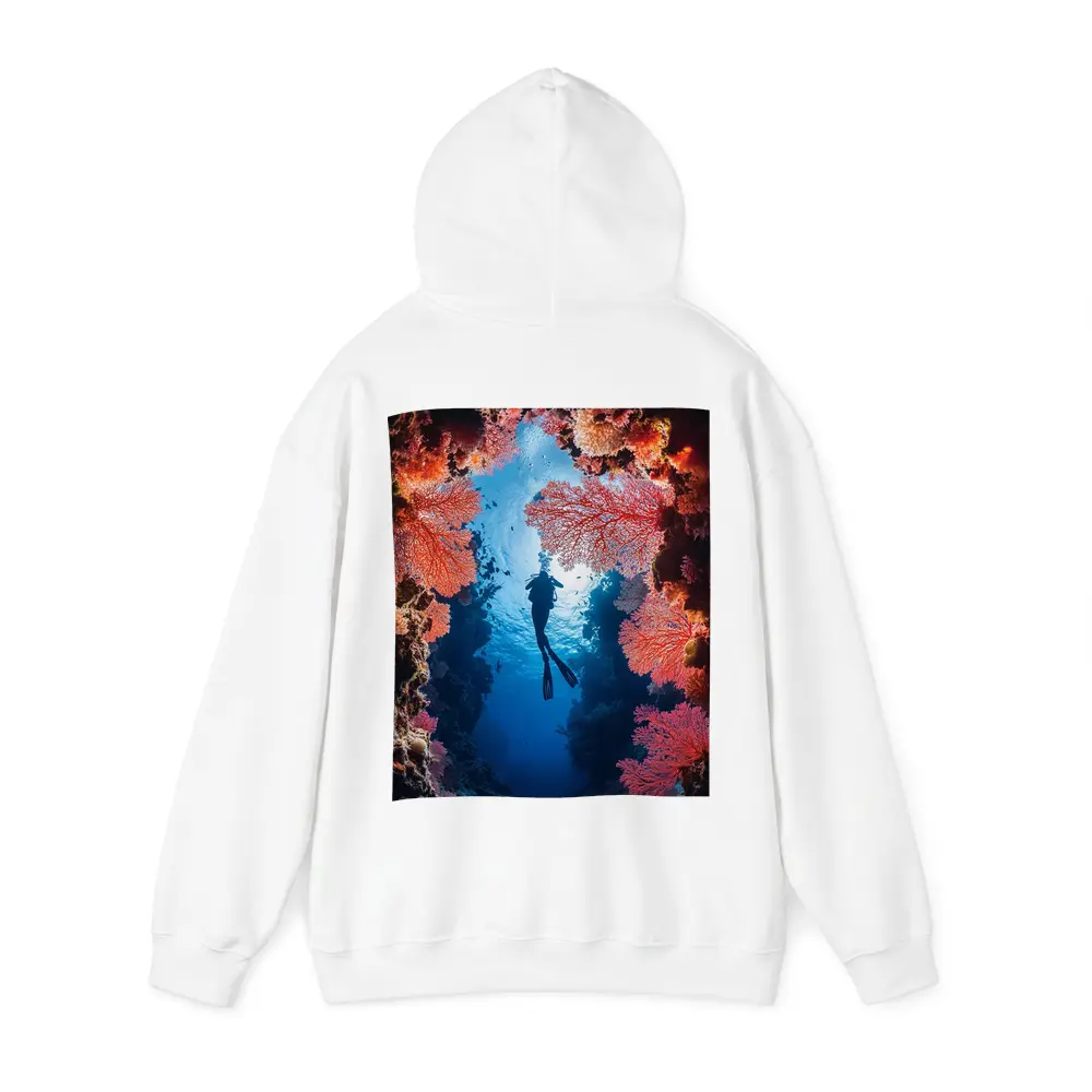 Scuba Diver Silhouette Deep Ocean Coral Reef – Hoodies