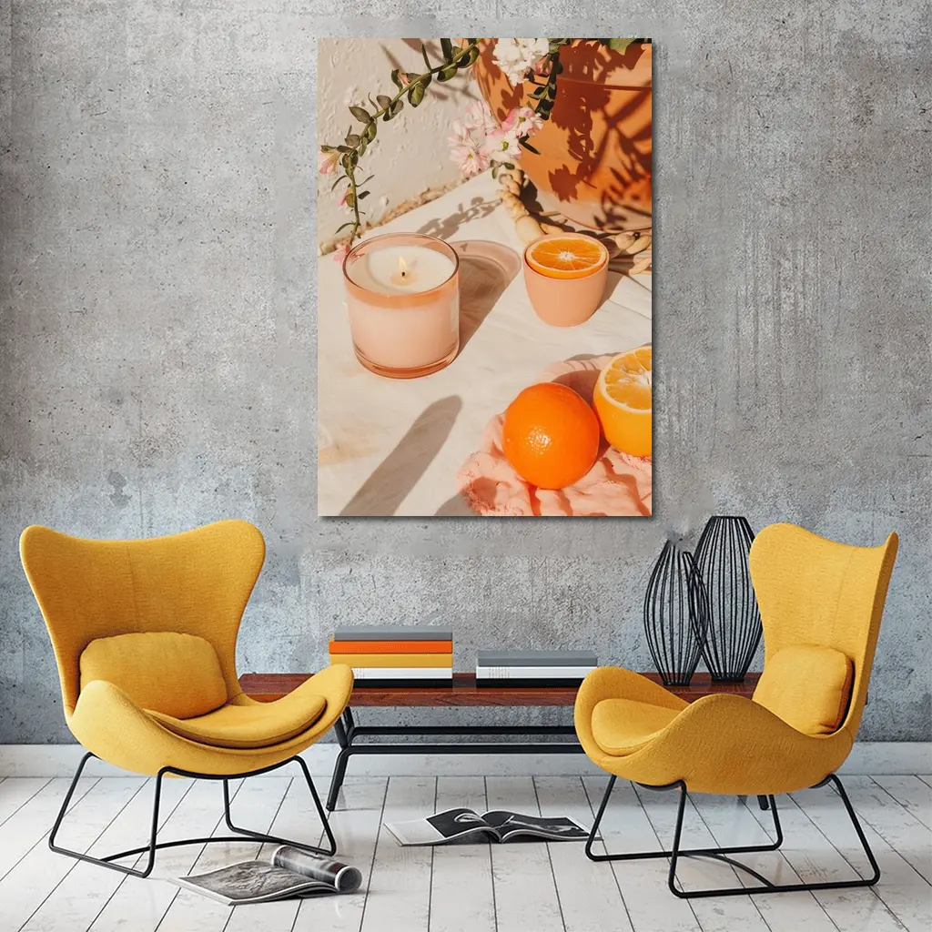 Orange Scented Candle Warm Summer Sunlight – Wall Art