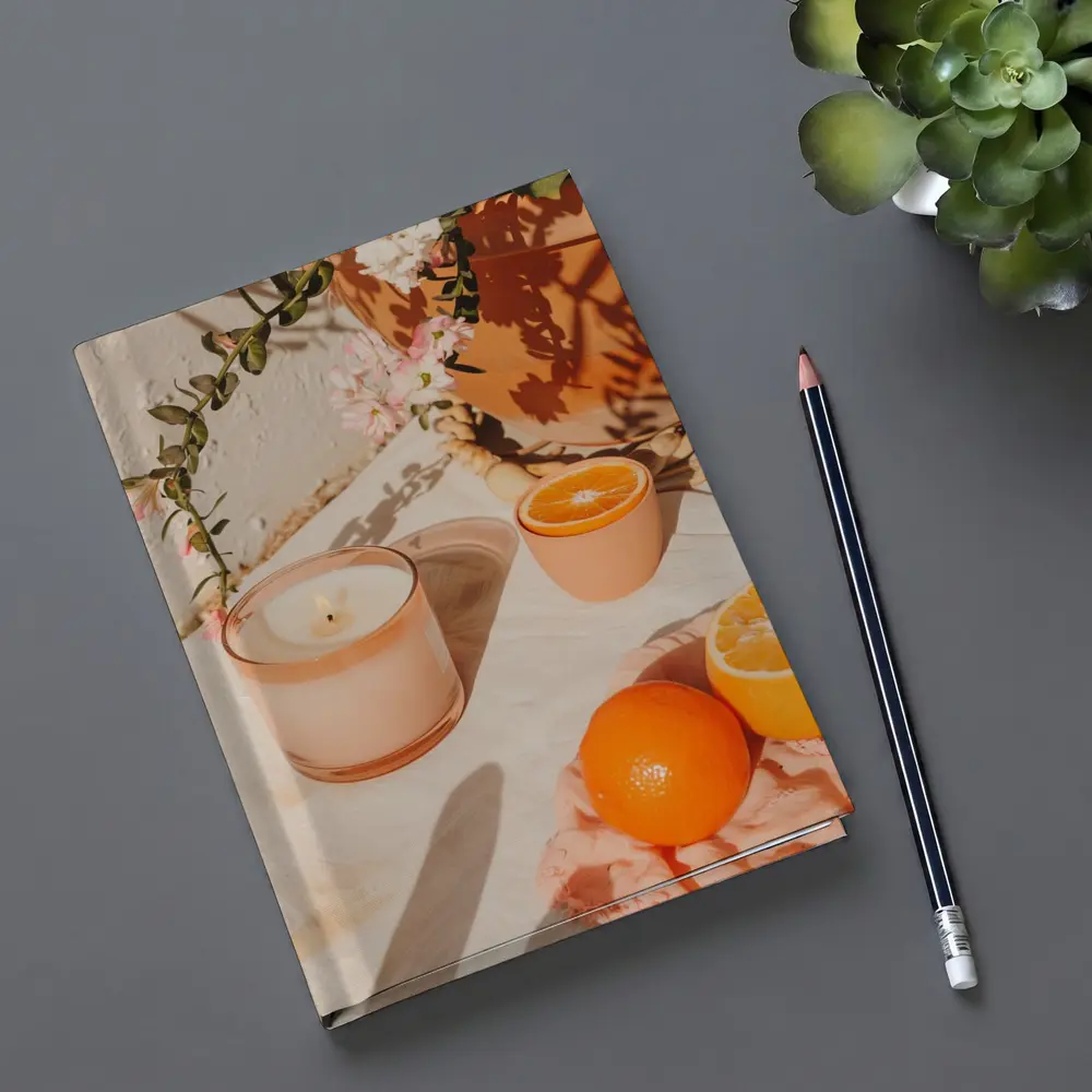 Orange Scented Candle Warm Summer Sunlight – Notebooks