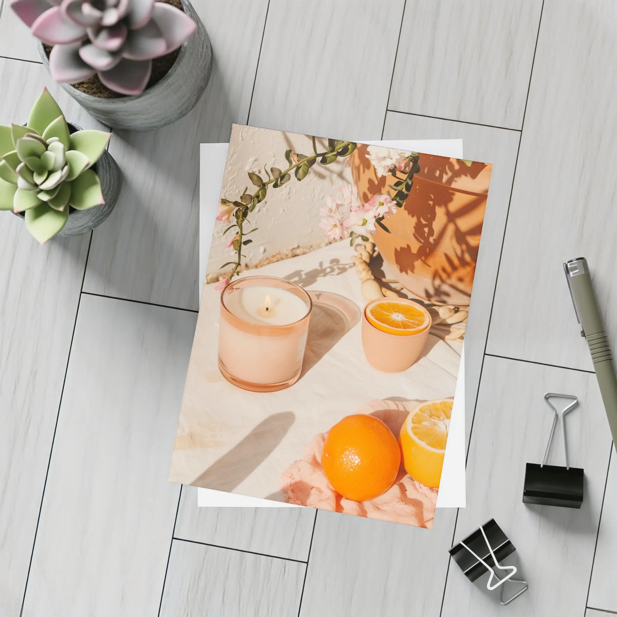 Orange Scented Candle Warm Summer Sunlight – Postcards
