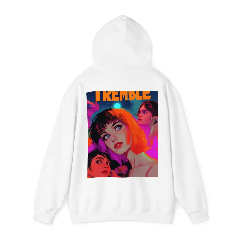 Tremble Bold Neon Women Illustrated Cosmic Art – Hoodies