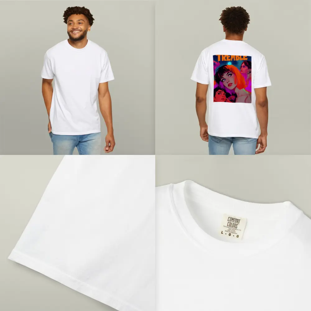 Tremble Bold Neon Women Illustrated Cosmic Art – T-Shirts