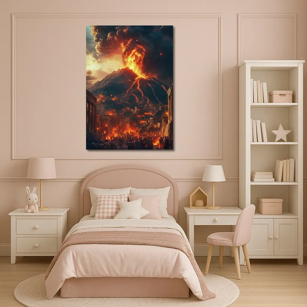 Pompeii Volcano Eruption Ancient City Destruction – Wall Art