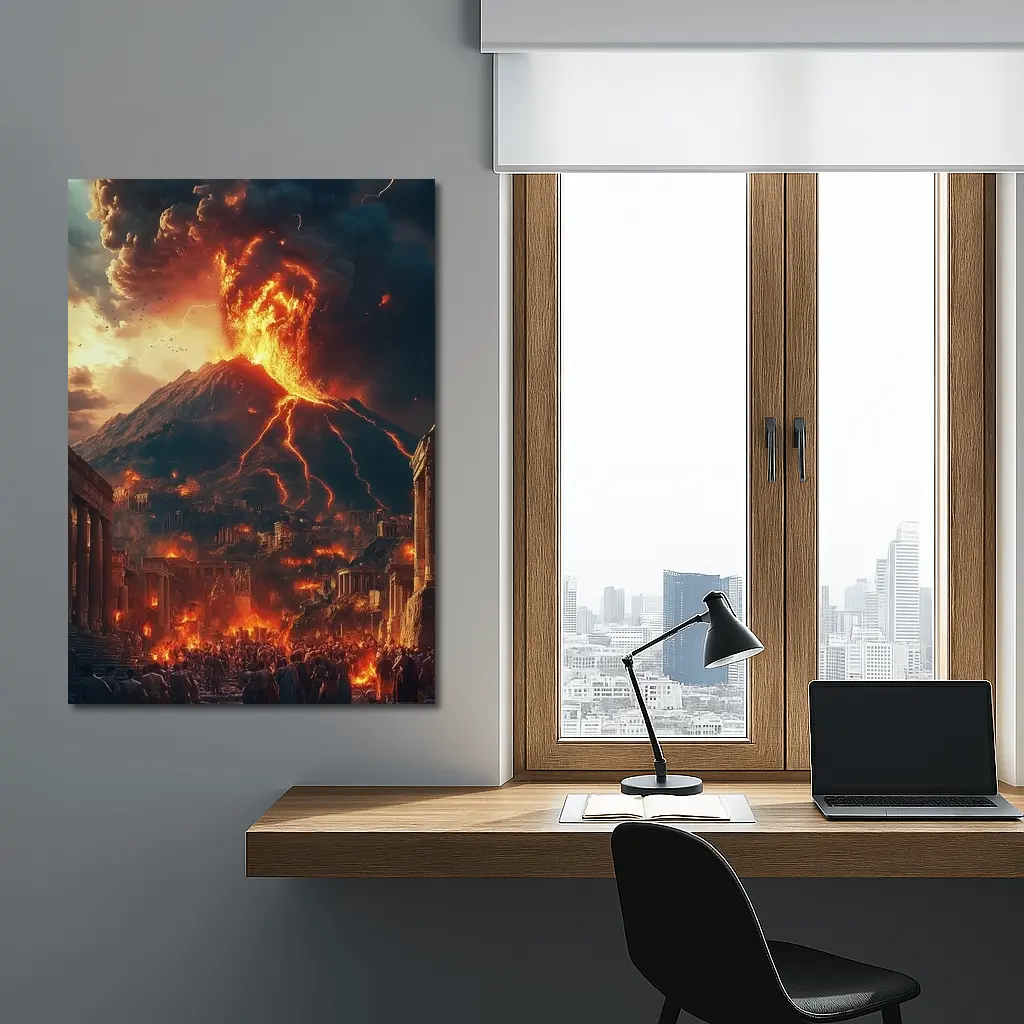 Pompeii Volcano Eruption Ancient City Destruction – Wall Art