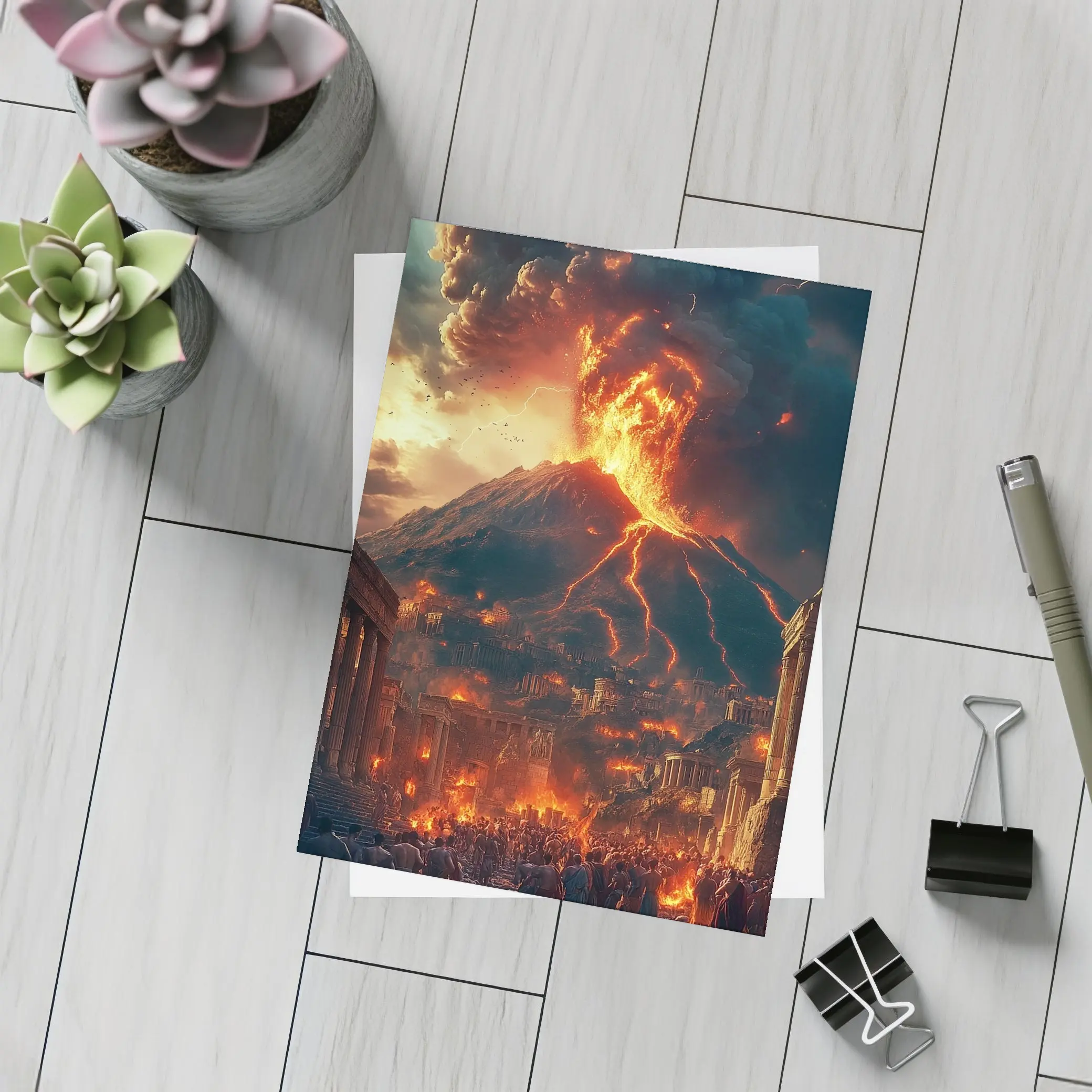 Pompeii Volcano Eruption Ancient City Destruction – Postcards