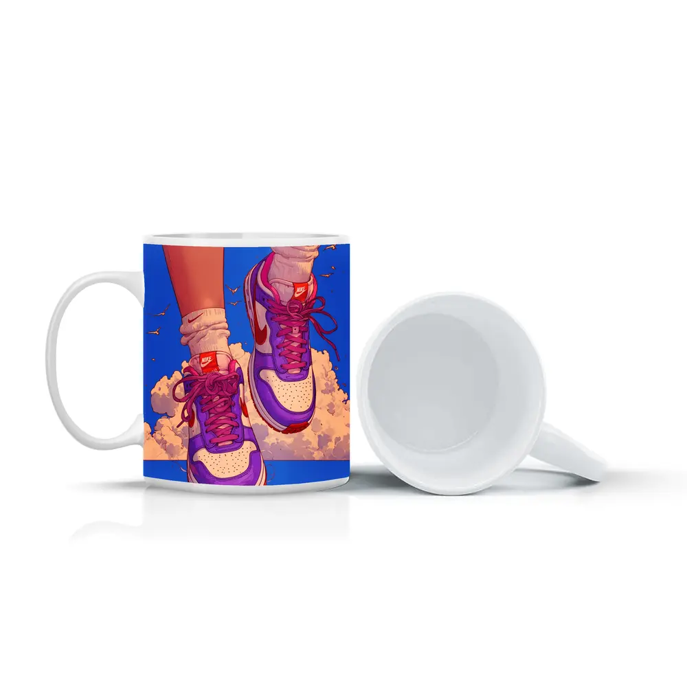 Nike Sneakers Anime Art Blue Sky – Mugs