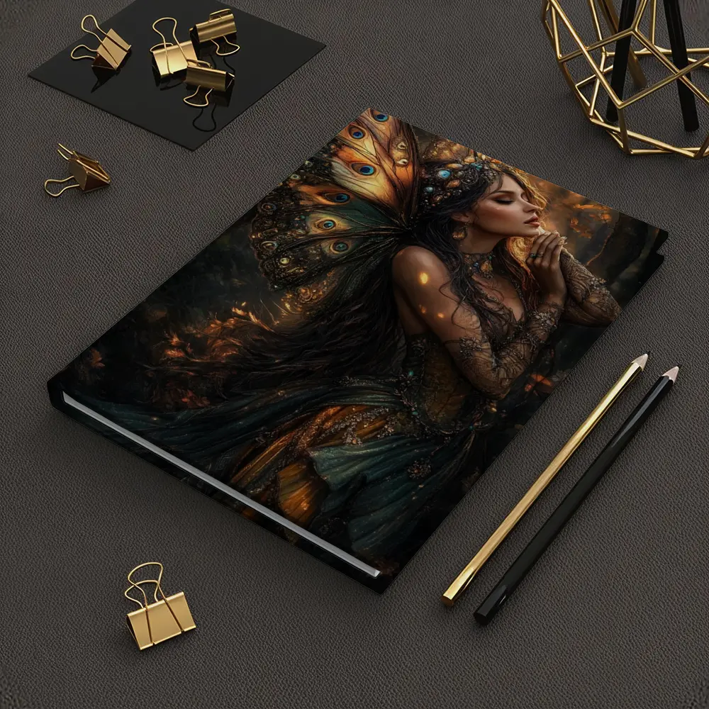 Fantasy Fairy Woman Butterfly Wings Forest – Notebooks