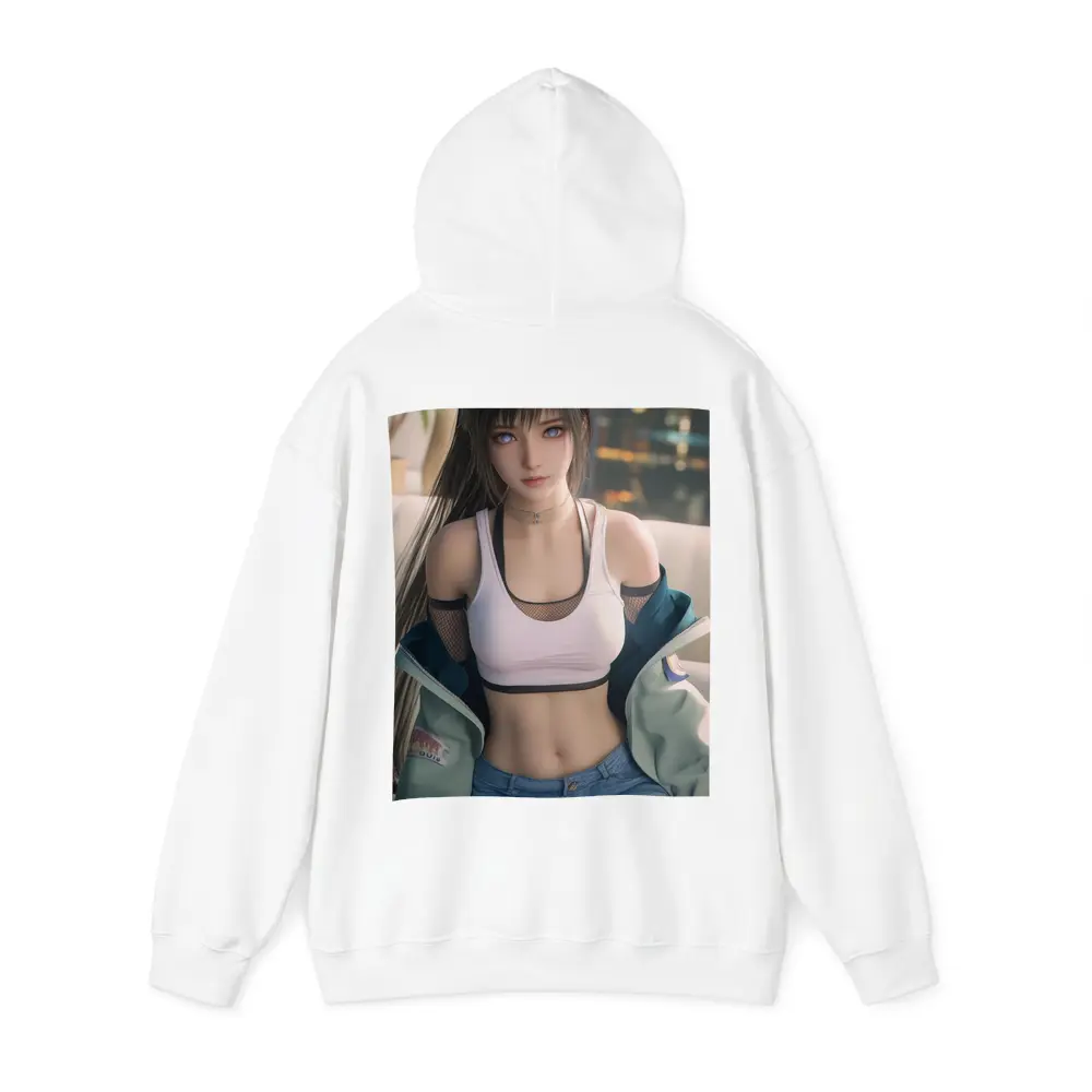 Anime Girl City Night Background Art – Hoodies
