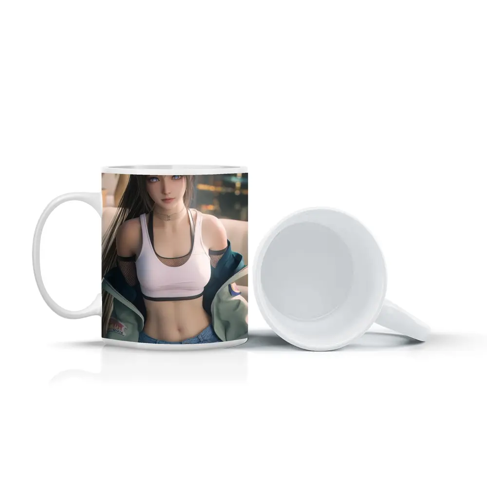 Anime Girl City Night Background Art – Mugs