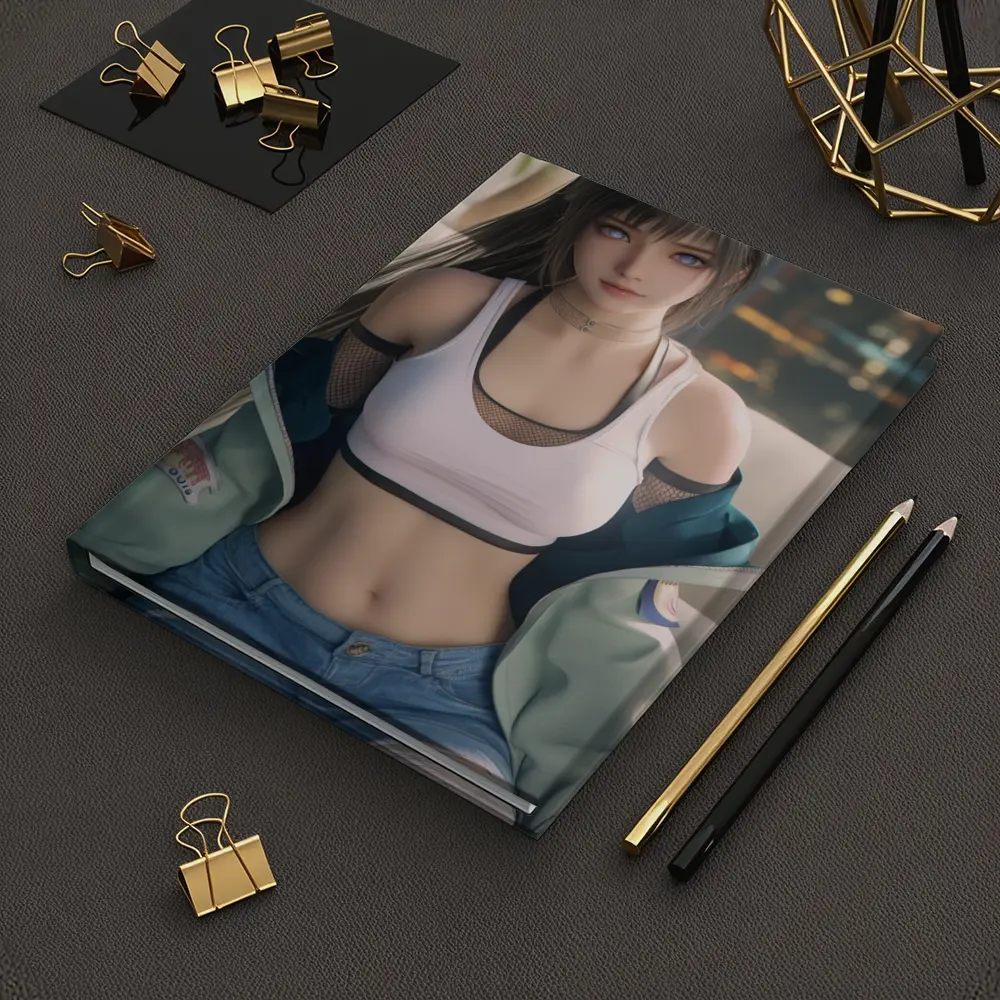 Anime Girl City Night Background Art – Notebooks