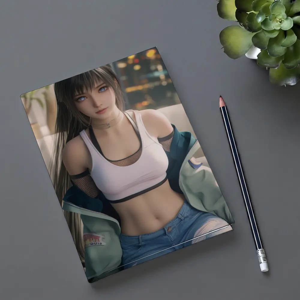 Anime Girl City Night Background Art – Notebooks