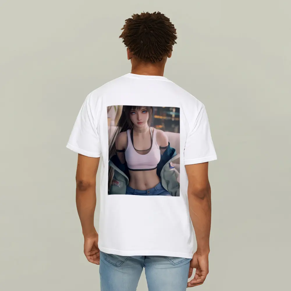 Anime Girl City Night Background Art – T-Shirts