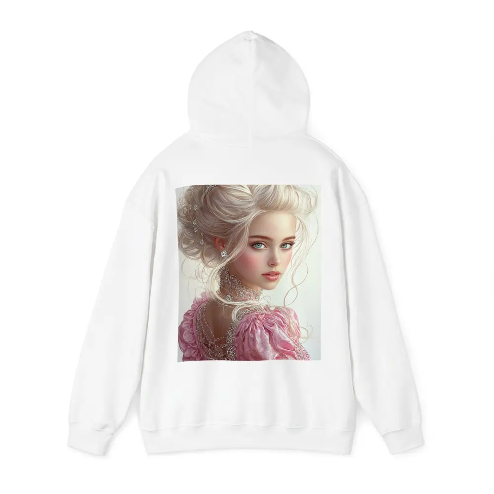 Elegant Fantasy Girl Pink Dress Portrait – Hoodies