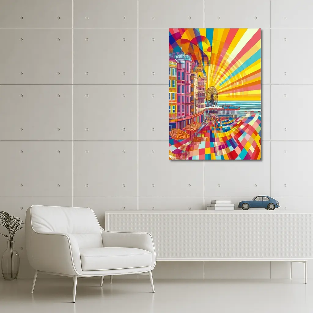 Brighton Pier Retro Pop Art Cityscape – Wall Art