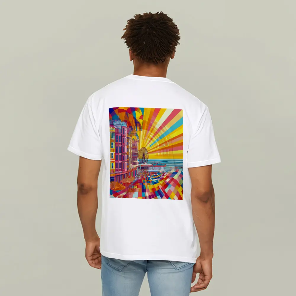 Brighton Pier Retro Pop Art Cityscape – T-Shirts