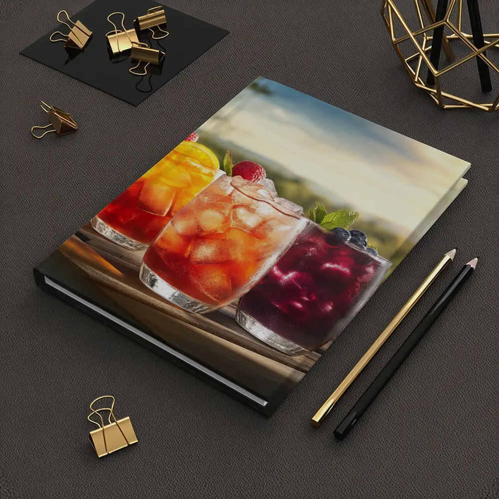 Iced Fruit Drinks Outdoor Summer Setting – Notebooks