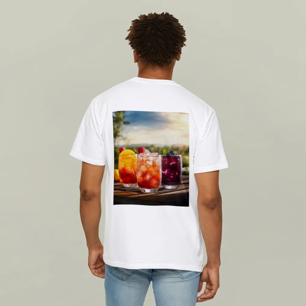 Iced Fruit Drinks Outdoor Summer Setting – T-Shirts