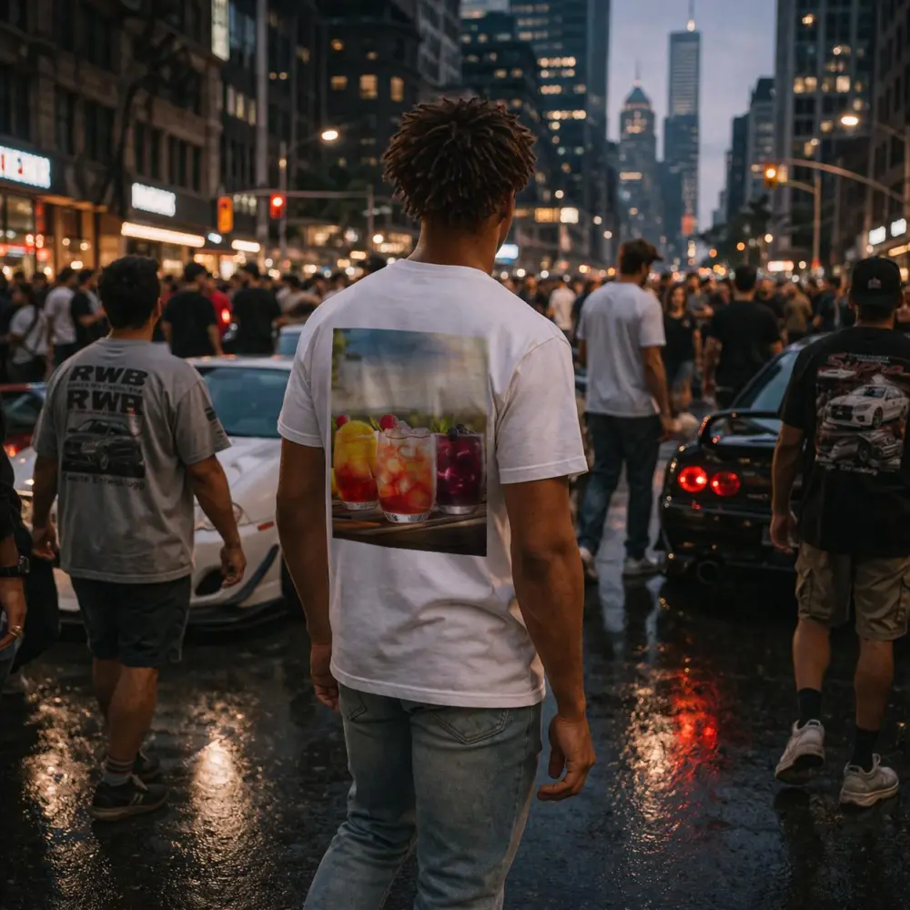 Iced Fruit Drinks Outdoor Summer Setting – T-Shirts