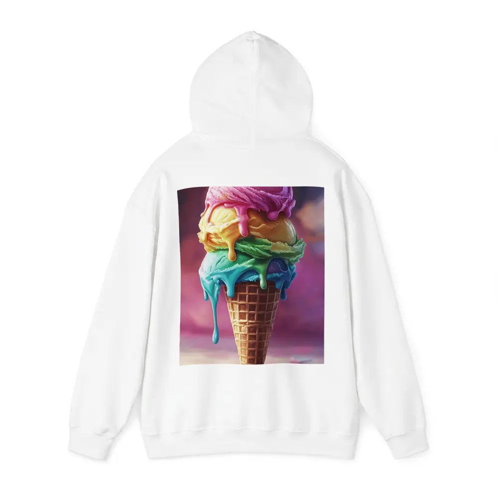 Colorful Dripping Ice Cream Cone Art – Hoodies