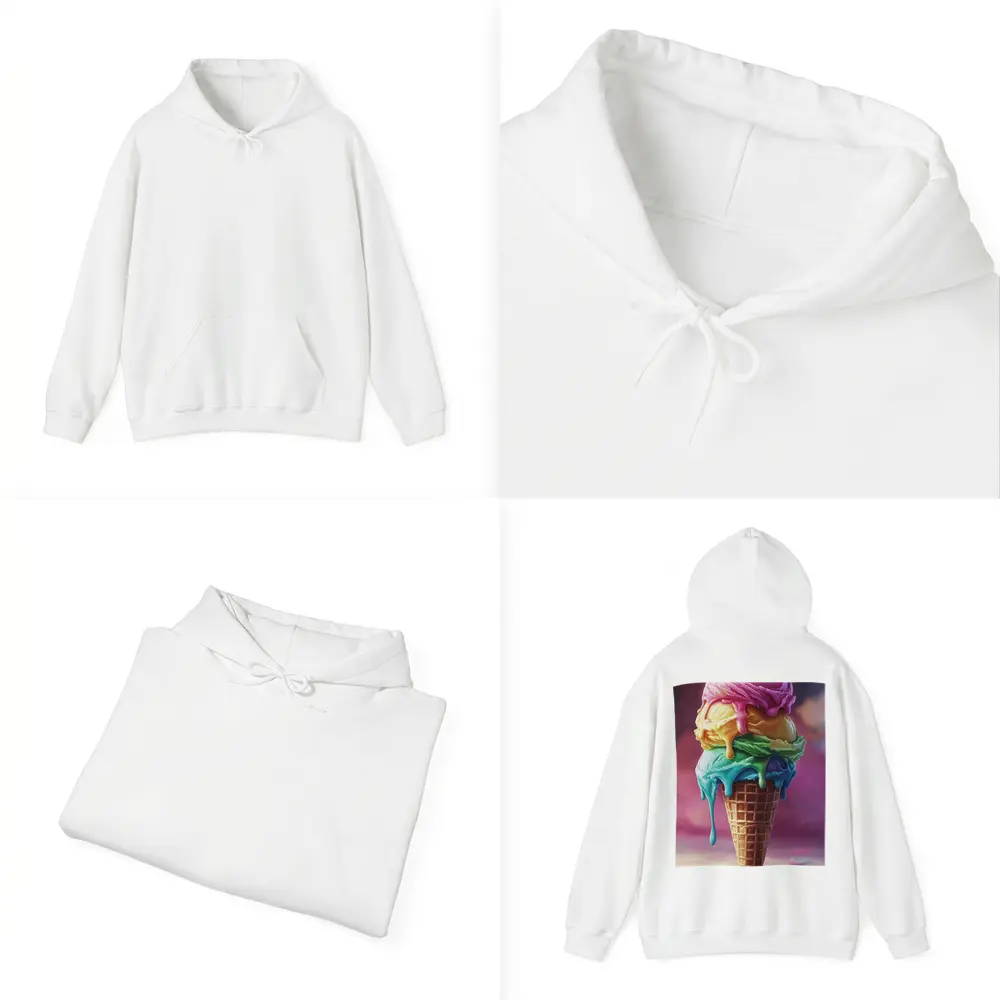 Colorful Dripping Ice Cream Cone Art – Hoodies