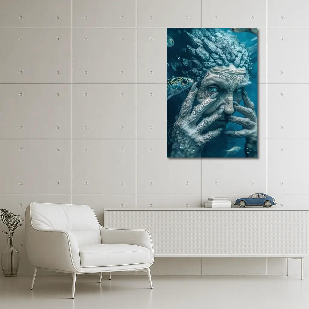 Ancient Stone Elder Underwater Surreal Fantasy – Wall Art
