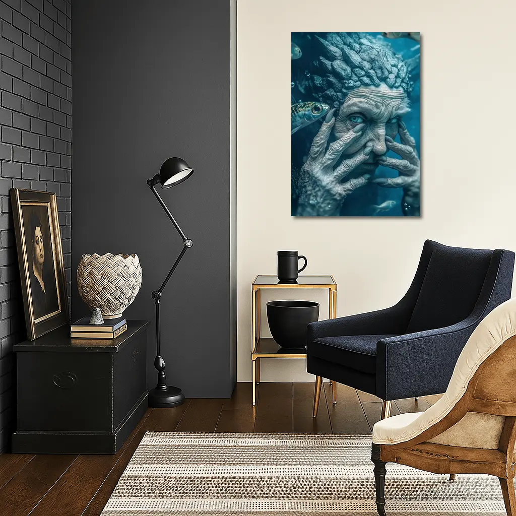 Ancient Stone Elder Underwater Surreal Fantasy – Wall Art