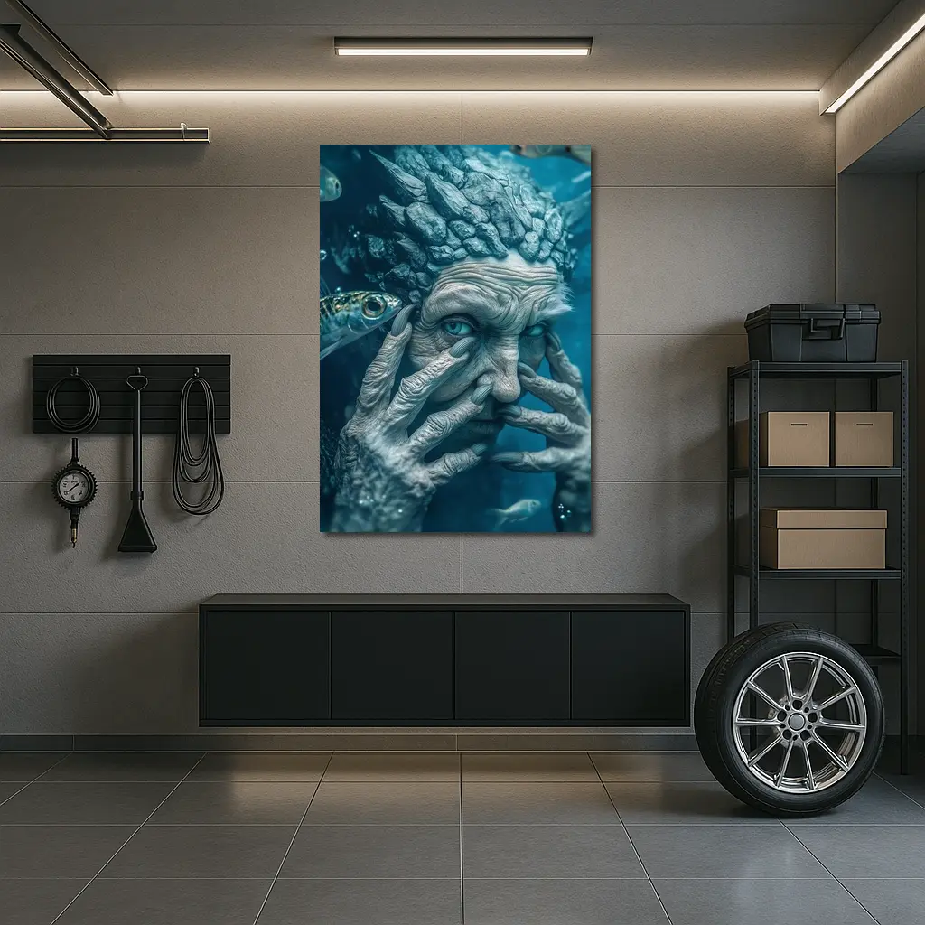 Ancient Stone Elder Underwater Surreal Fantasy – Wall Art